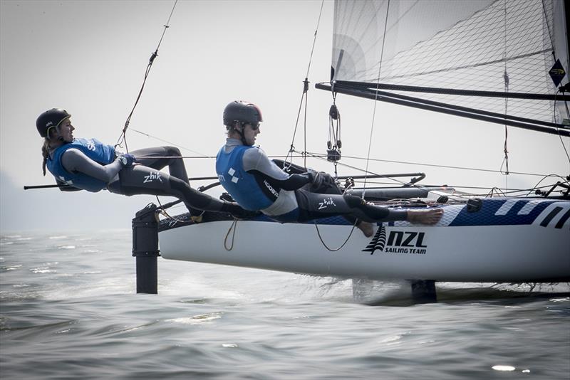 Jason Saunders and Gemma Wilson (GBR), Nacra 17- 2018 Medemblik Regatta - Day 4 photo copyright Sander van der Borch taken at Royal Yacht Club Hollandia and featuring the Nacra 17 class