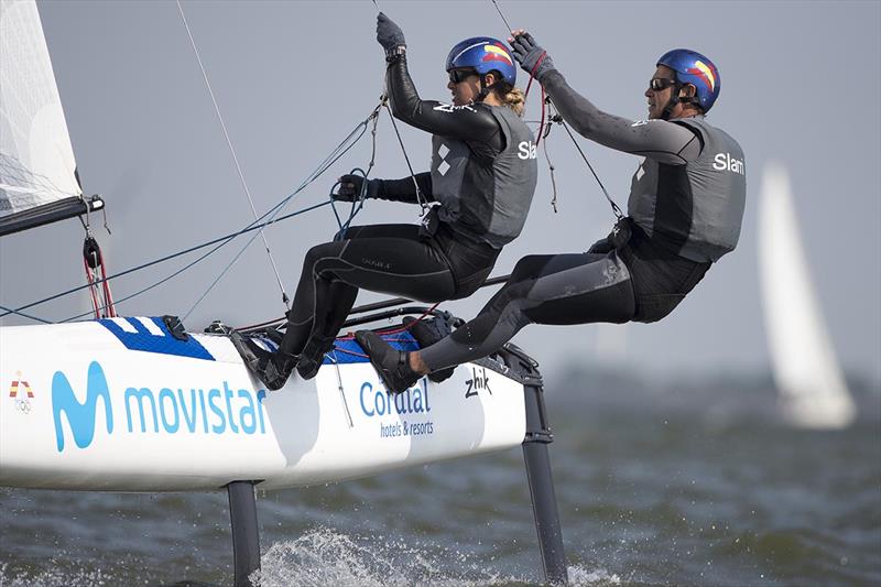 Fernando Echavarri Erasun/Tara Pacheco van Rijnsoever (ESP), Nacra 17 - 2018 Medemblik Regatta - Day 5 photo copyright Sander van der Borch taken at Royal Yacht Club Hollandia and featuring the Nacra 17 class