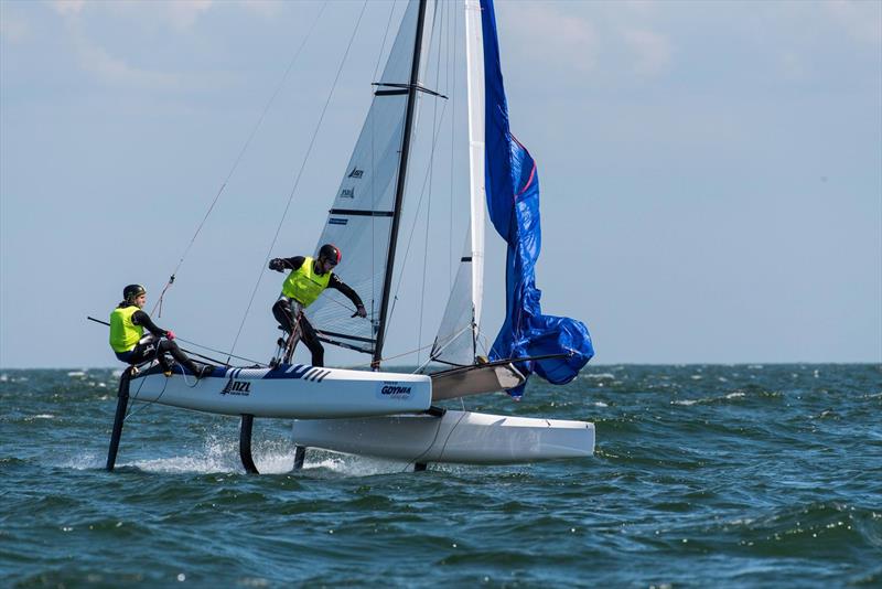 Gemma Jones and Jason Saunders (NZL) - Nacra 17, Day 4 - 2018 Nacra 17 Europeans, Gydnia, Poland photo copyright Nacra 17 Europeans taken at  and featuring the Nacra 17 class