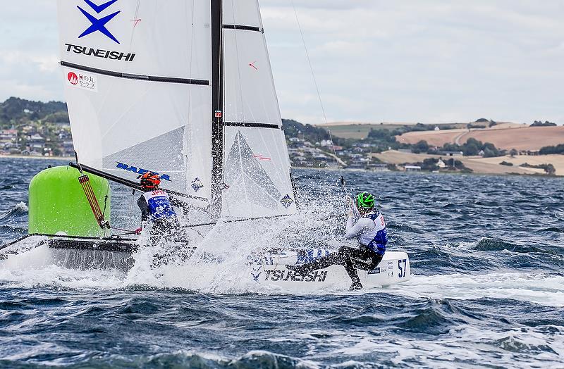 hitomi Muraytama/Yuki Watanabe (JPN) - Nacra 17 - Day 4 - Hempel Sailing World Championships 2018, Aarhus, Denmark photo copyright Sailing Energy / World Sailing taken at  and featuring the Nacra 17 class