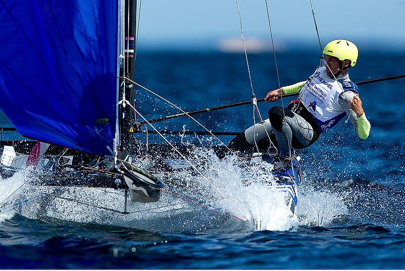 Nacra 17 - Day 8 - Hempel Sailing World Championships, Aarhus, Denmark - August 2018 - photo © Sailing Energy / World Sailing