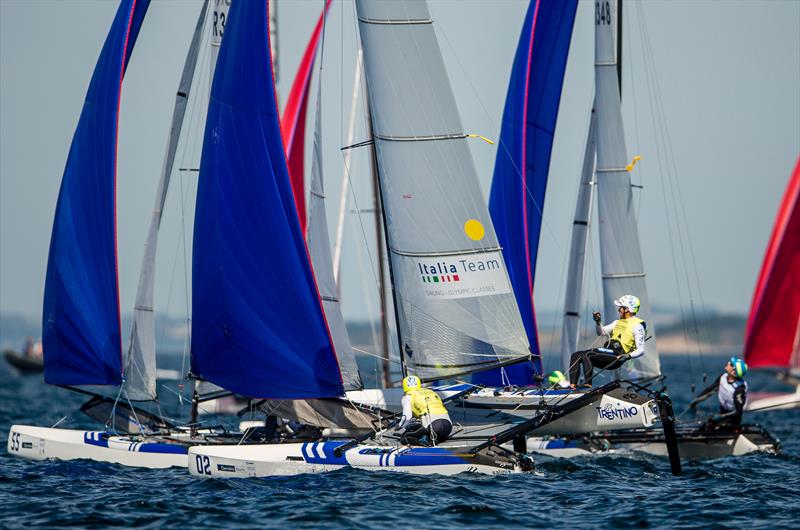 Ruggero Tita / Caterina Marianna Banti (ITA) - Nacra 17 - Day 10 - Hempel Sailing World Championships, Aarhus, Denmark, August 2018 - photo © Sailing Energy / World Sailing