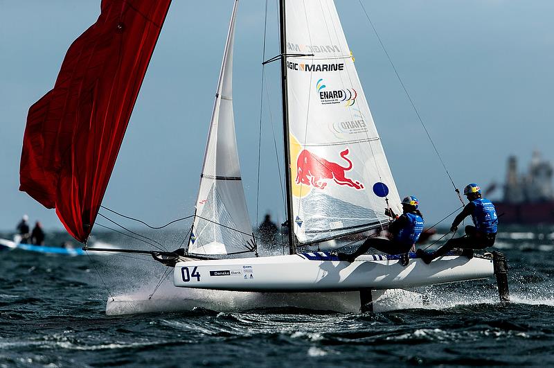 Nacra 17 - Day 10 - Hempel Sailing World Championships, Aarhus, Denmark, August 10, 2018 photo copyright Sailing Energy / World Sailing taken at  and featuring the Nacra 17 class