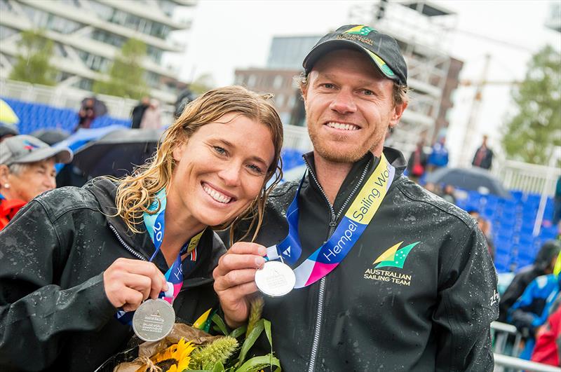 Nathan Outteridge/Haylee Outteridge - 2018 World Championships Aarhus photo copyright Jesus Renedo / Sailing Energy / Hempel Sailing World Championships, Aarhus taken at  and featuring the Nacra 17 class