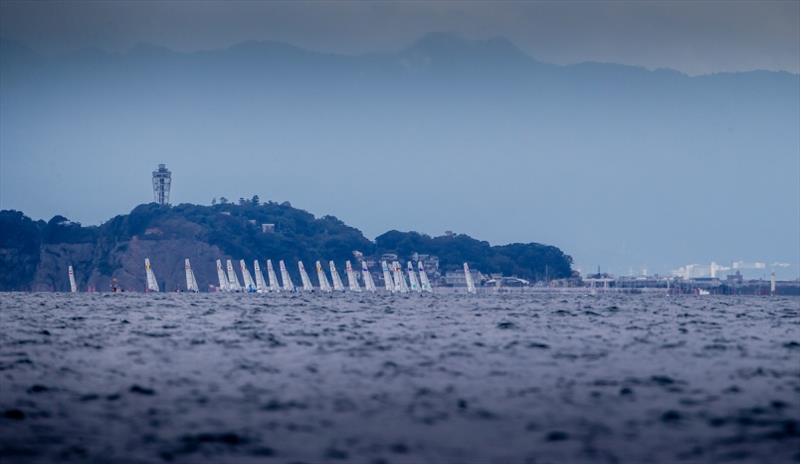 Nacra 17 fleet - World Cup Series Enoshima photo copyright Sailing Energy / World Sailing taken at  and featuring the Nacra 17 class