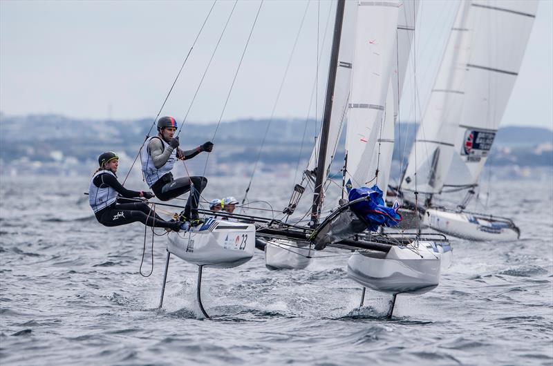 NZL - Nacra 17 -= - Day 1 - Sailing World Cup - Enoshima photo copyright Jesus Renedo / Sailing Energy / World Sailing taken at  and featuring the Nacra 17 class