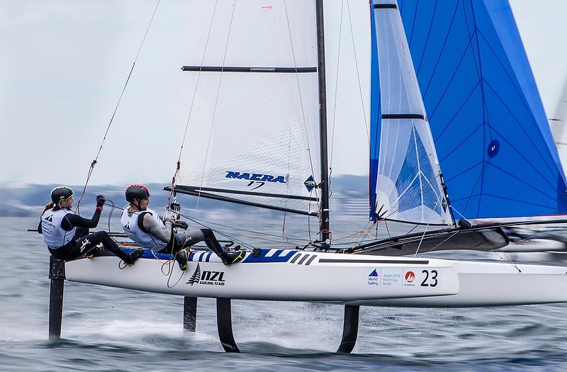  (NZL) - Sailing World Cup - Enoshima - Day 2 - September 12, 2018 photo copyright Jesus Renedo / Sailing Energy taken at  and featuring the Nacra 17 class