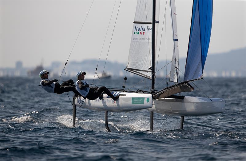 Banti & Tita (ITA) on day 2 of Trofeo Princesa Sofia Iberostar photo copyright Jesus Renedo / Sailing Energy taken at Real Club Náutico de Palma and featuring the Nacra 17 class