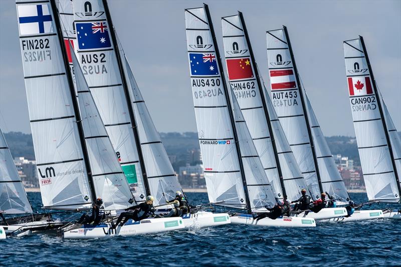 Nacra 17s line up - Princess Sofia Trophy 2019 photo copyright Beau Outteridge taken at  and featuring the Nacra 17 class