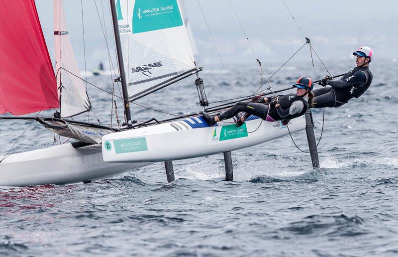 Paul Darmanin and Lucy Copeland scored a regatta best of third place today - Princess Sofia Trophy photo copyright Sailing Energy taken at  and featuring the Nacra 17 class