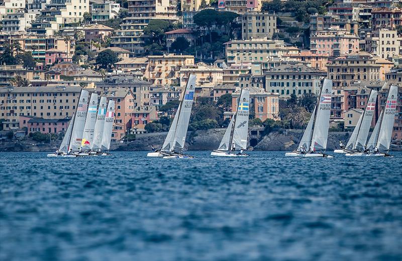 - Nacra 17- NZL- Day 6 - Hempel Sailing World Cup - Genoa - April 2019 photo copyright Jesus Renedo / Sailing Energy taken at Yacht Club Italiano and featuring the Nacra 17 class