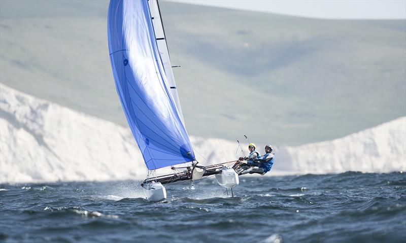 2019 Volvo 49er, 49erFX and Nacra 17 European Championships photo copyright Lloyd Images taken at Weymouth & Portland Sailing Academy and featuring the Nacra 17 class