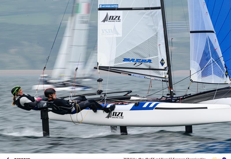 Gemma Jones and Jason Saunders - NZL - Day 5- European Nacra 17 Championships - Weymouth - May 2019 photo copyright Drew Malcolm taken at  and featuring the Nacra 17 class