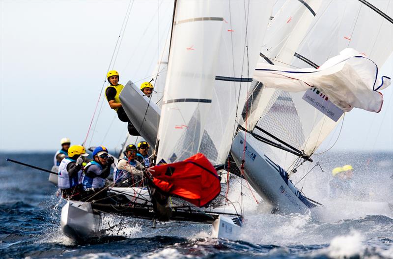 Vittorio Bissaro and Maelle Frascari (ITA) on day 4 of the Hempel World Cup Series Final in Marseille photo copyright Sailing Energy / World Sailing taken at  and featuring the Nacra 17 class