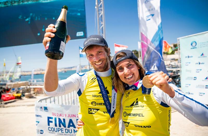 Vittorio Bissaro and Maelle Frascari (ITA) - Hempel World Cup Series Final photo copyright Tomas Moya / Sailing Energy / World Sailing taken at  and featuring the Nacra 17 class