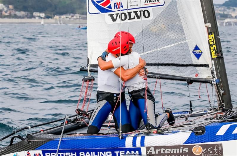 John Gimson and Anna Burnet (GBR) took second ahead of team mates Ben Saxton and Nicola Boniface - Ready Steady Tokyo 2019 - photo © Jesus Renedo / Sailing Energy / World Sailing