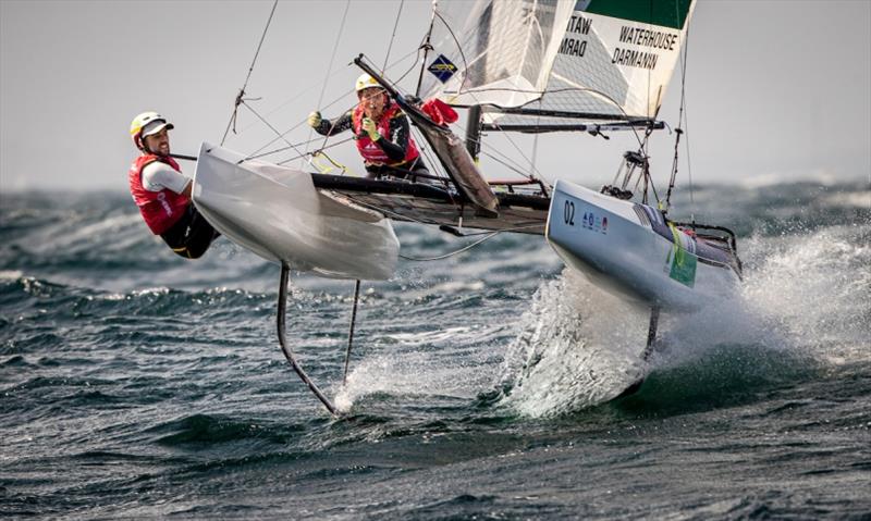 Jason Waterhouse and Lisa Darmanin - Hempel World Cup Series Enoshima, day 3 - photo © Jesus Renedo / Sailing Energy / World Sailing