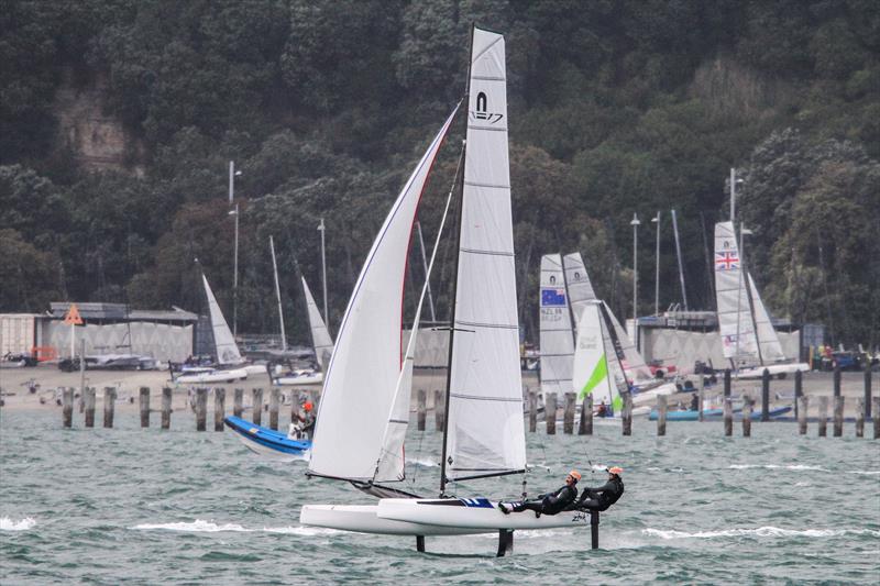 Over 200 boats have entered the Hyundai Worlds for the Nacra 17, 49er and 49erFX classes - Hyundai Worlds 2019 photo copyright Richard Gladwell / Sail-World.com taken at Royal Akarana Yacht Club and featuring the Nacra 17 class