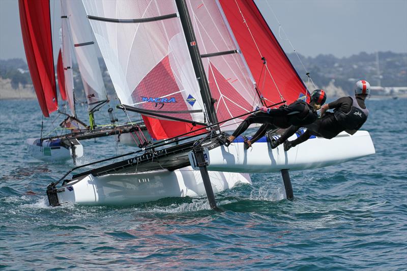 Nacra 17 - Hyundai World Championships, Oceania Championship, Day 2, November 26, 2019, Royal Akarana Yacht Club photo copyright Richard Gladwell / Sail-World.com taken at Royal Akarana Yacht Club and featuring the Nacra 17 class