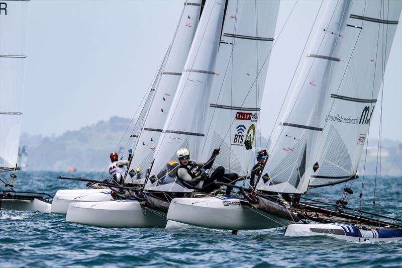 Nacra 17 - Hyundai World Championships, Oceania Championship, Day 2, November 26, 2019, Royal Akarana Yacht Club photo copyright Richard Gladwell / Sail-World.com taken at Royal Akarana Yacht Club and featuring the Nacra 17 class