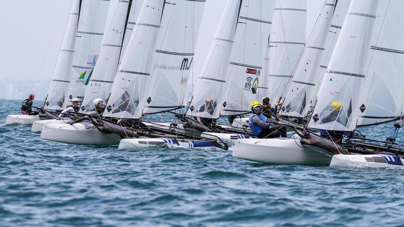 Nacra 17 - Hyundai World Championships, Oceania Championship, Day 2, November 26, 2019, Royal Akarana Yacht Club photo copyright Richard Gladwell / Sail-World.com taken at Royal Akarana Yacht Club and featuring the Nacra 17 class