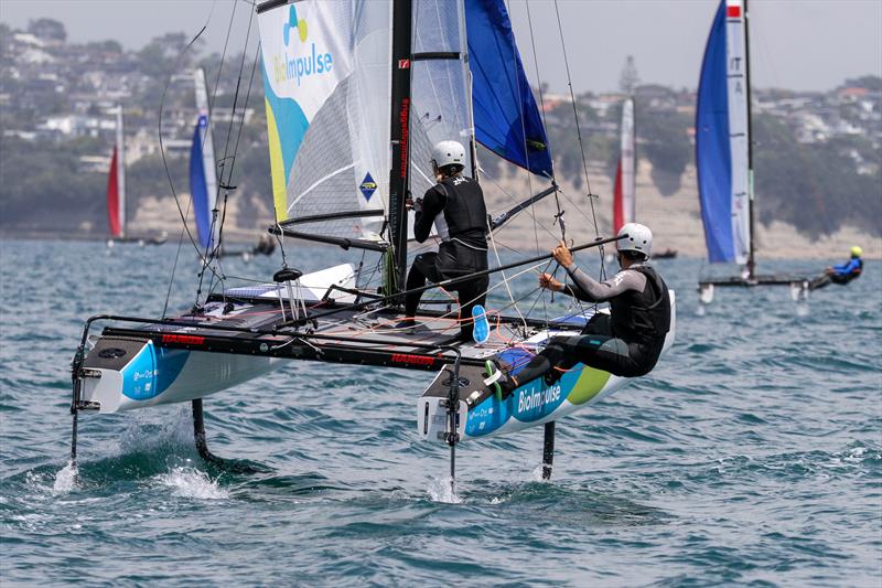 Nacra 17 - Hyundai World Championships, Oceania Championship, Day 2, November 26, 2019, Royal Akarana Yacht Club photo copyright Richard Gladwell / Sail-World.com taken at Royal Akarana Yacht Club and featuring the Nacra 17 class