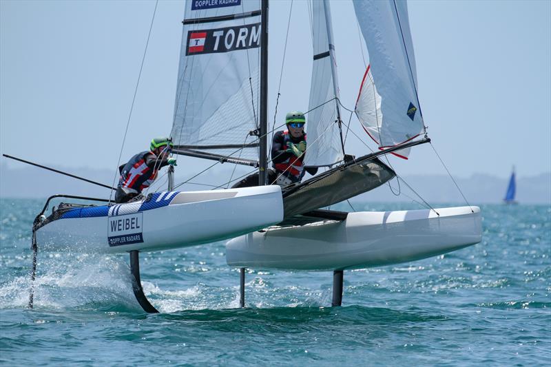 Nacra 17 - Hyundai World Championships, Oceania Championship, Day 2, November 26, 2019, Royal Akarana Yacht Club photo copyright Richard Gladwell / Sail-World.com taken at Royal Akarana Yacht Club and featuring the Nacra 17 class