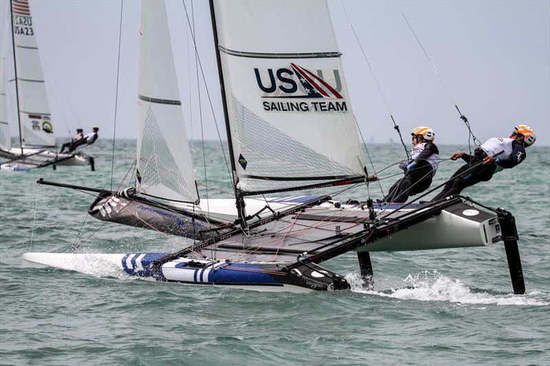 Nacra 17 - Hyundai World Championships, Oceania Championship, Day 3, November 27, 2019, Royal Akarana Yacht Club photo copyright Richard Gladwell / Sail-World.com taken at Royal Akarana Yacht Club and featuring the Nacra 17 class