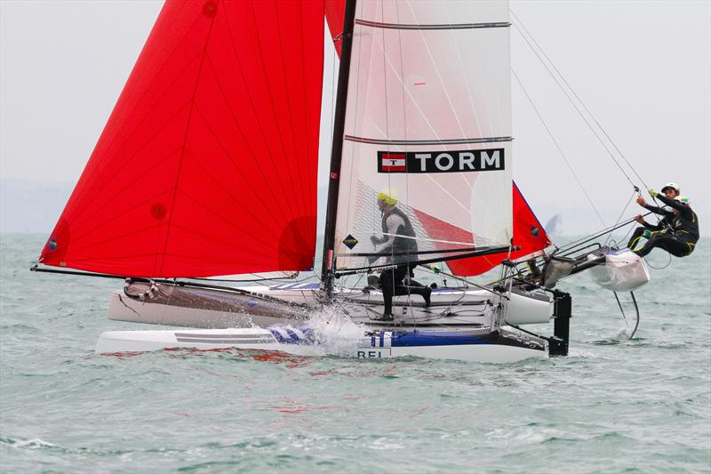 Nacra 17 - Hyundai World Championships, Oceania Championship, Day 3, November 27, 2019, Royal Akarana Yacht Club photo copyright Richard Gladwell / Sail-World.com taken at Royal Akarana Yacht Club and featuring the Nacra 17 class