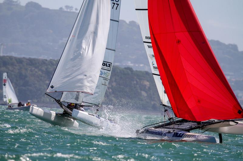 Nacra 17 - Hyundai World Championships, Oceania Championship, Day 1, November 25, 2019, Royal Akarana Yacht Club photo copyright Richard Gladwell / Sail-World.com taken at Royal Akarana Yacht Club and featuring the Nacra 17 class