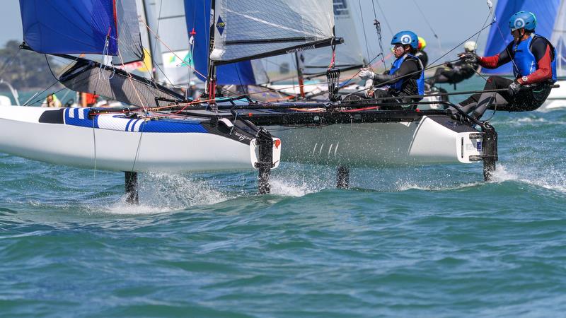 Nacra 17 - Hyundai World Championships, Oceania Championship, Day 1, November 25, 2019, Royal Akarana Yacht Club photo copyright Richard Gladwell / Sail-World.com taken at Royal Akarana Yacht Club and featuring the Nacra 17 class