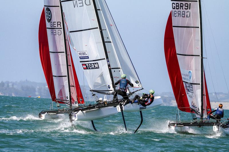 Nacra 17 - Hyundai World Championships, Oceania Championship, Day 1, November 25, 2019, Royal Akarana Yacht Club photo copyright Richard Gladwell / Sail-World.com taken at Royal Akarana Yacht Club and featuring the Nacra 17 class