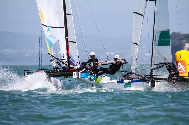 Nacra 17 - Hyundai World Championships, Oceania Championship, Day 1, November 25, 2019, Royal Akarana Yacht Club photo copyright Richard Gladwell / Sail-World.com taken at Royal Akarana Yacht Club and featuring the Nacra 17 class