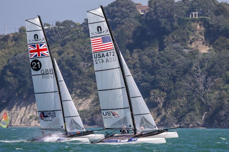 Nacra 17 - Hyundai World Championships, Oceania Championship, Day 1, November 25, 2019, Royal Akarana Yacht Club photo copyright Richard Gladwell / Sail-World.com taken at Royal Akarana Yacht Club and featuring the Nacra 17 class