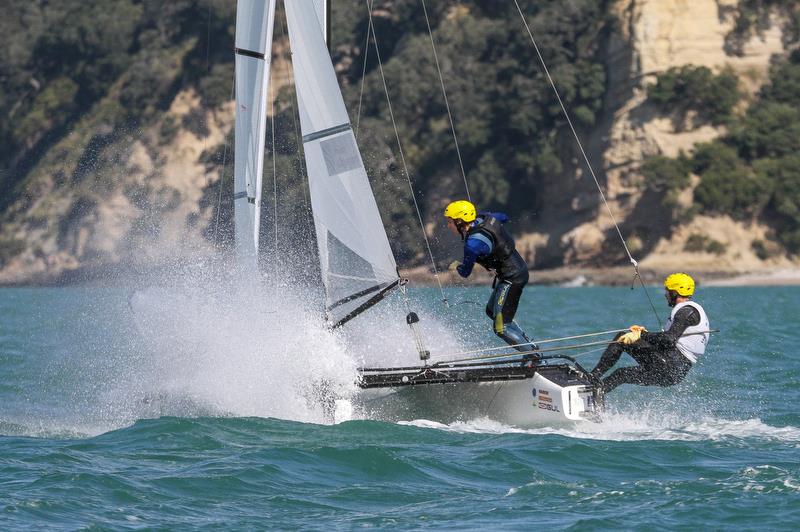 Nacra 17 - Hyundai World Championships, Oceania Championship, Day 1, November 25, 2019, Royal Akarana Yacht Club photo copyright Richard Gladwell / Sail-World.com taken at Royal Akarana Yacht Club and featuring the Nacra 17 class