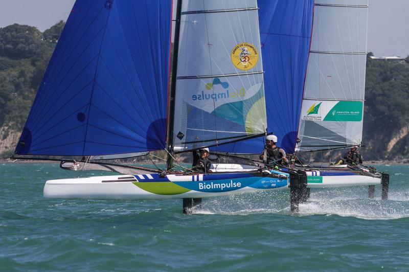 Nacra 17 - Hyundai World Championships, Oceania Championship, Day 1, November 25, 2019, Royal Akarana Yacht Club photo copyright Richard Gladwell / Sail-World.com taken at Royal Akarana Yacht Club and featuring the Nacra 17 class