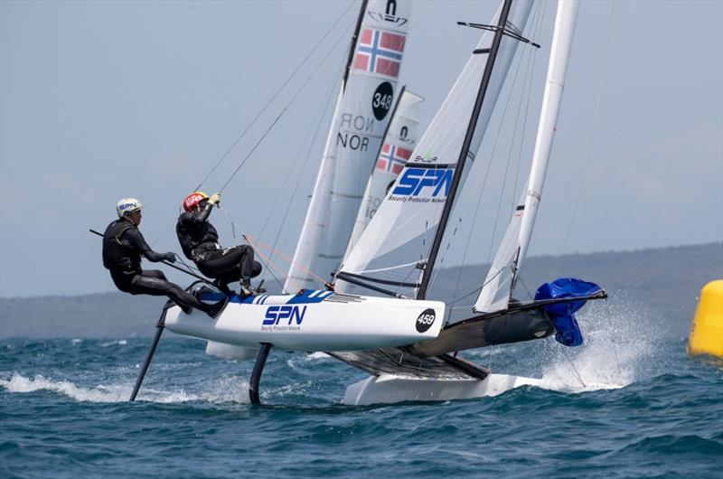 Shibuki Iitsuka and Eri Hatayama - 2019 Hyundai 49er, 49erFX and Nacra 17 World Championships - Day 2 - photo © Matias Capizzano