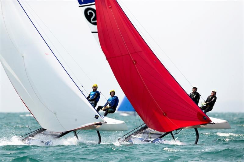 2019 Hyundai 49er, 49erFX and Nacra 17 Worlds day 4 - photo © Pedro Martinez / Sailing Energy