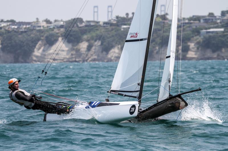 Tara Pacheco & Flotian Trittel Paul (ESP) Nacra 17 - Hyundai Worlds - Day 4, December 6, , Auckland NZ - photo © Richard Gladwell / Sail-World.com