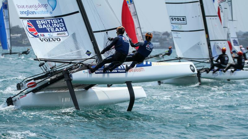 Ben Saxton & Nicola Boniface (GBR) - Nacra 17 - Hyundai Worlds - Day 4, December 6, , Auckland NZ photo copyright Richard Gladwell / Sail-World.com taken at Royal Akarana Yacht Club and featuring the Nacra 17 class