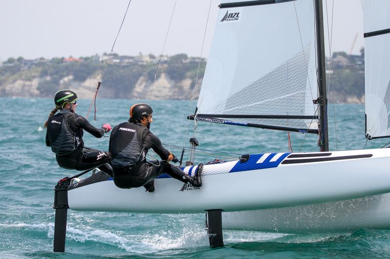 Gemma Jones & Josh Porebski (NZL) - Nacra 17 - Hyundai Worlds - Day 4, December 6, , Auckland NZ - photo © Richard Gladwell / Sail-World.com