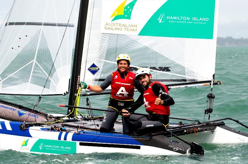 Jason Waterhouse and Lisa Darmanin - 49er, 49erFX and Nacra 17 World Championships final day - photo © Pedro Martinez / Sailing Energy