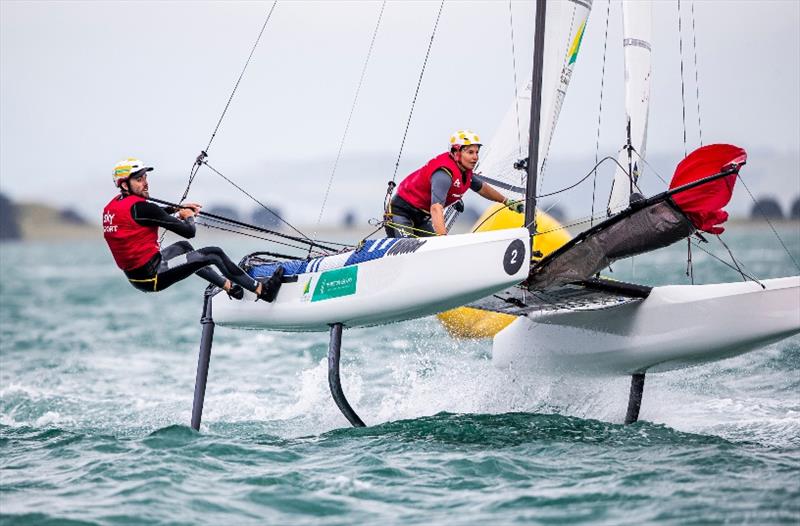 Jason Waterhouse and Lisa Darmanin - 49er, 49erFX and Nacra 17 World Championships final day - photo © Jesus Renedo / Sailing Energy