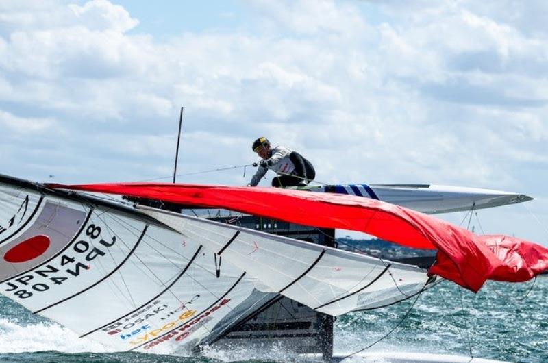 Wakako Kajimoto and Takaaki Kawata (JPN) - 2020 49er, 49er FX & Nacra 17 Oceania Championship, day 3 - photo © Drew Malcolm