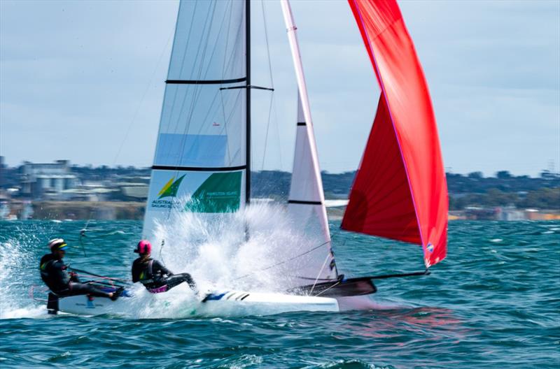 2020 49er and Nacra 17 World Championships photo copyright Drew Malcolm taken at  and featuring the Nacra 17 class