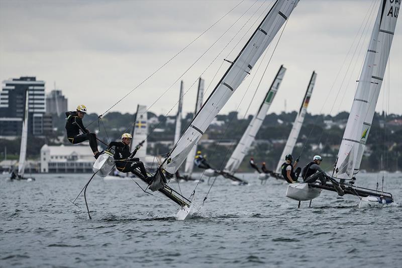Australian Team at 2020 49er and Nacra 17 World Championships photo copyright Australian Sailing Team taken at Royal Geelong Yacht Club and featuring the Nacra 17 class