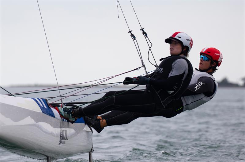 Micah Wilkinson and Erica Dawson (NZL) - Nacra 17 - Day 3 - 2020 World Championships - Royal Geelong Yacht Club - February 2020 - photo © Bill Phillips