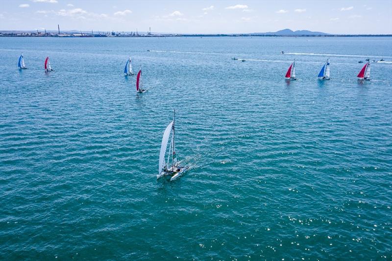 2020 49er, 49er FX & Nacra 17 World Championships, Day 4 photo copyright Beau Outteridge taken at Royal Geelong Yacht Club and featuring the Nacra 17 class