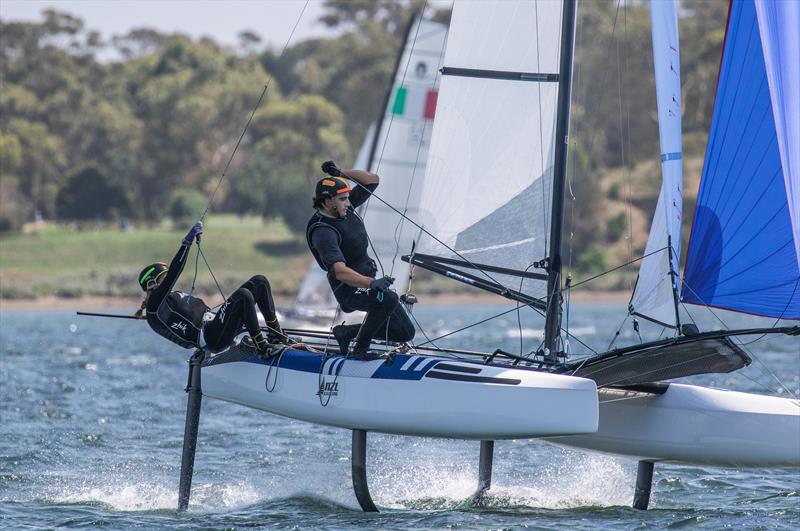 Gemma Jones and Josh Porebski - Nacra 17 - Day 4 - 2020 World Championships - Royal Geelong Yacht Club - February 2020 - photo © Bill Phillips