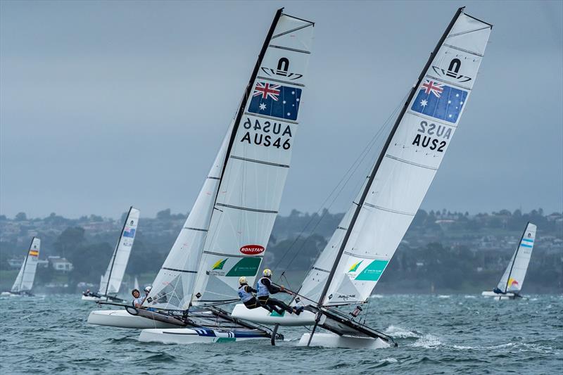 2020 49er, 49erFX and Nacra 17 World Championships photo copyright Beau Outteridge taken at Royal Geelong Yacht Club and featuring the Nacra 17 class